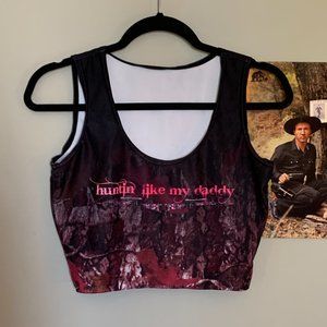 One of a Kind Hoodwinkler “huntin’ like my daddy” Pink camo Lil Wayne top